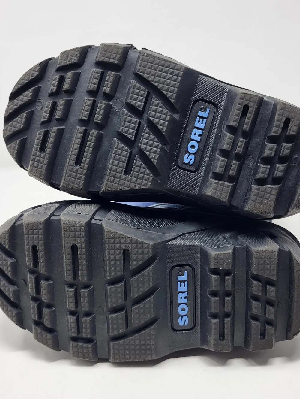 SOREL Cub Snow Boot Blue Black Warm Lining Pull On Unisex Size 9